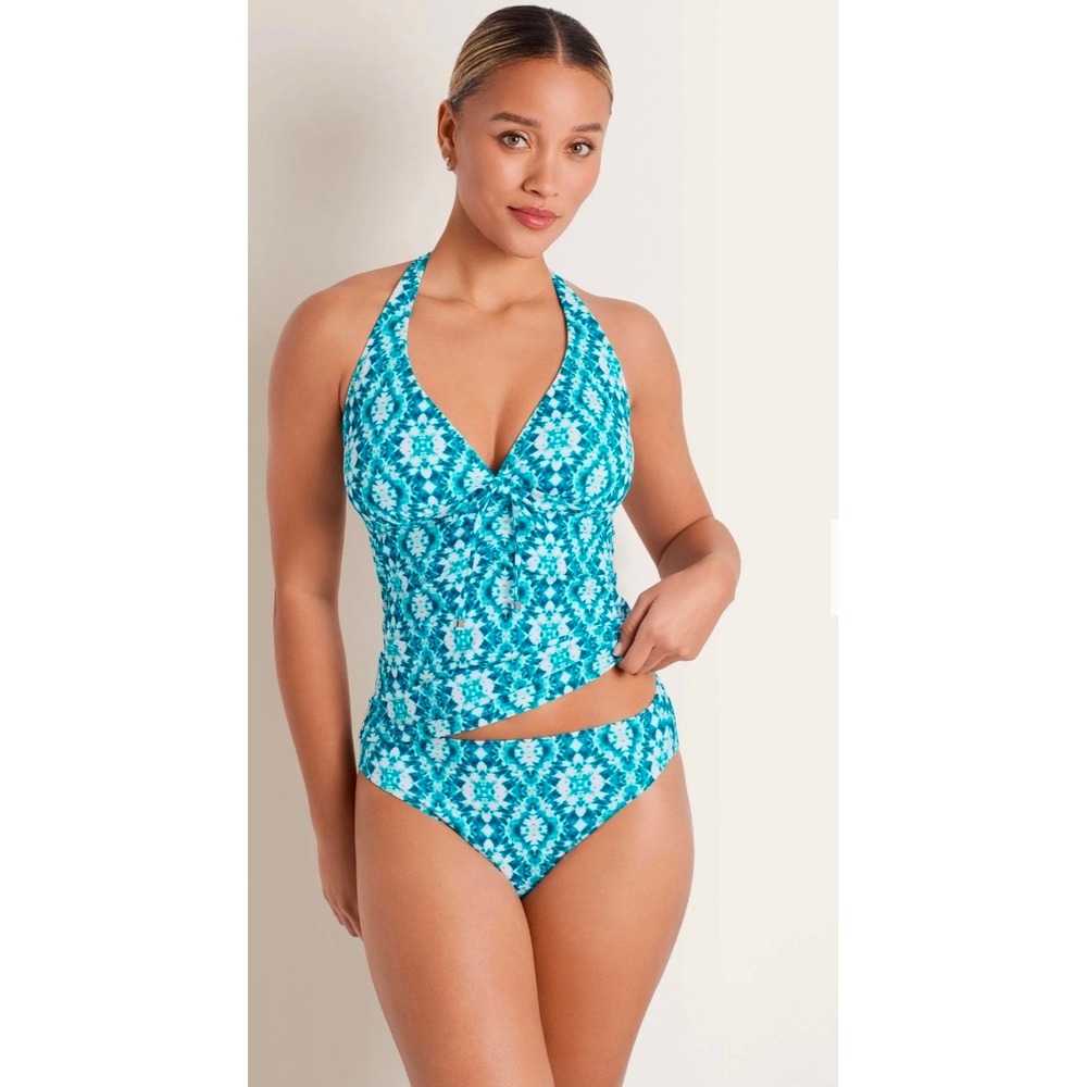 Sicily Halter Tankini Top - Shibori Tiles by Venus size 10 new with tags - Picture 4 of 11